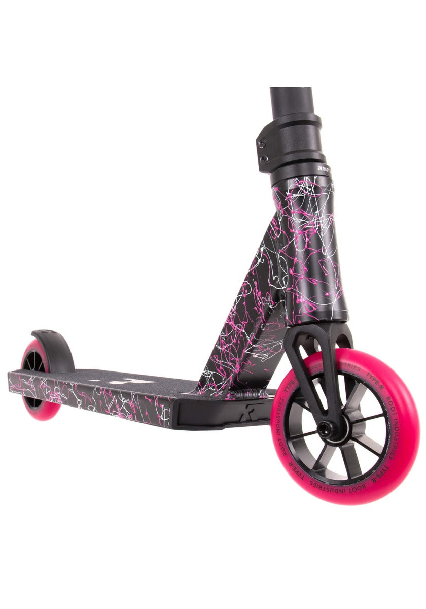 Root Industries Type R MINI Complete Stunt Scooter - Black / Pink / White - Wheel
