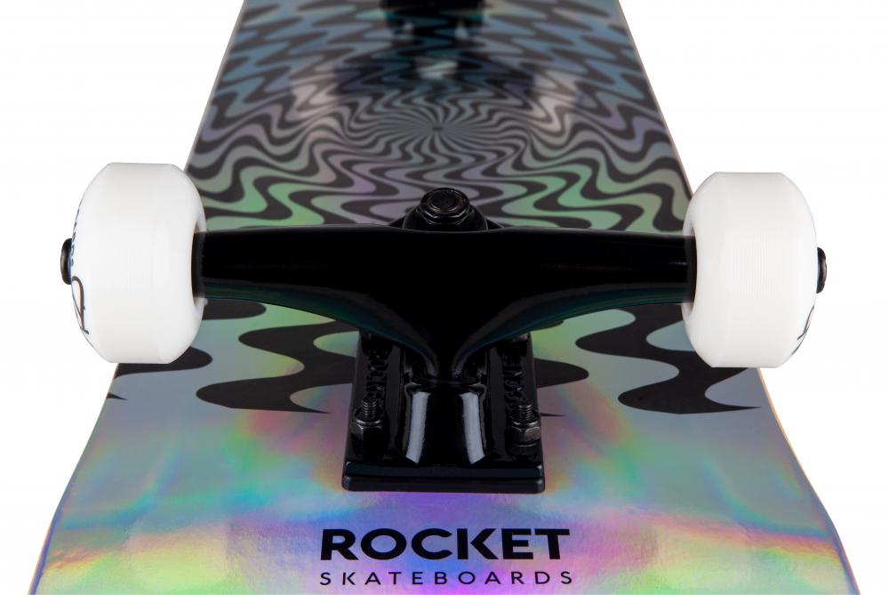 Rocket Warp Foil Silver Complete Skateboad - 8" x 31.5" - Trucks