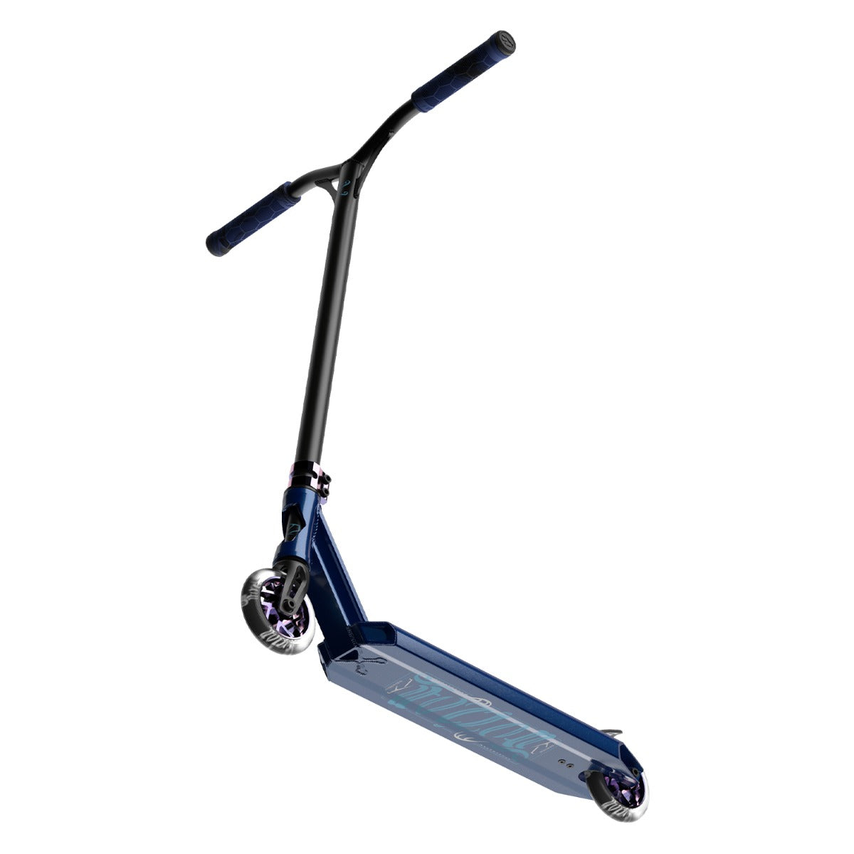 Fuzion Z300 2021 Complete Stunt Scooter - Blue Neo - Angle